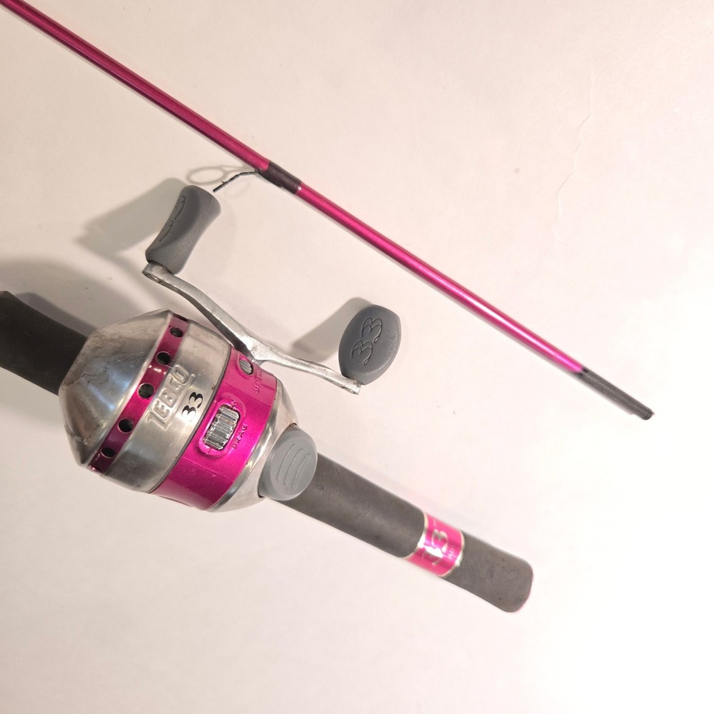 Zebco 33 Authentic Rod Reel Combo 6ft Pink Fishing Pole ‎ Women's Medium Action